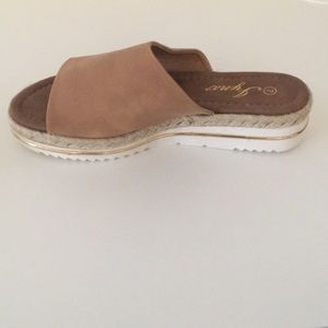 tan platform sandals
